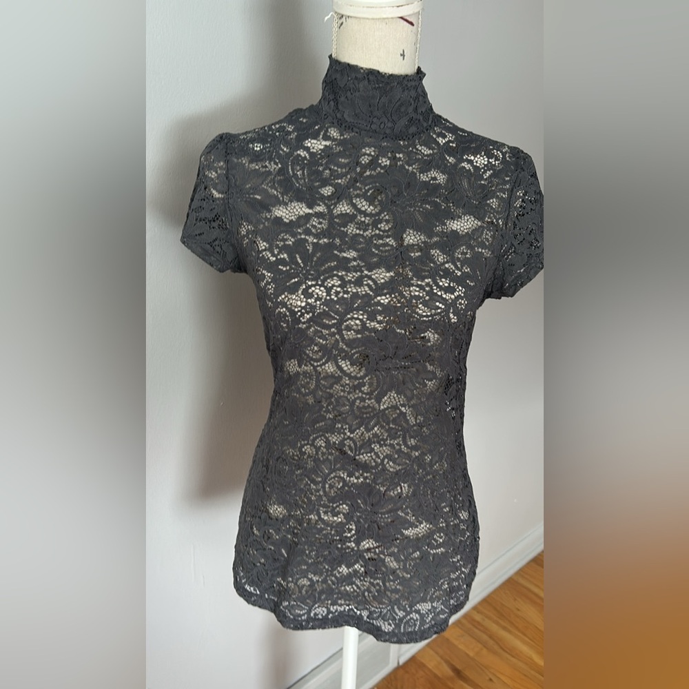 Source Unknown Black Lace Blouse